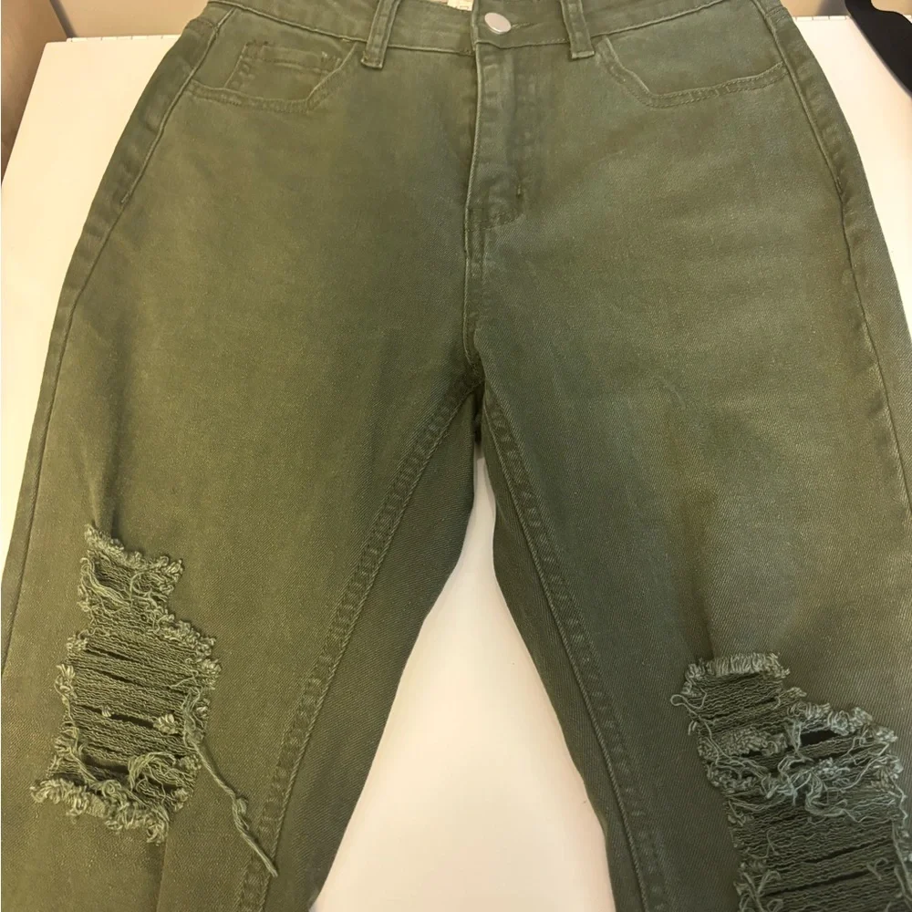 Olive green BiBi brand nwt raw edge - Picture 3 of 8